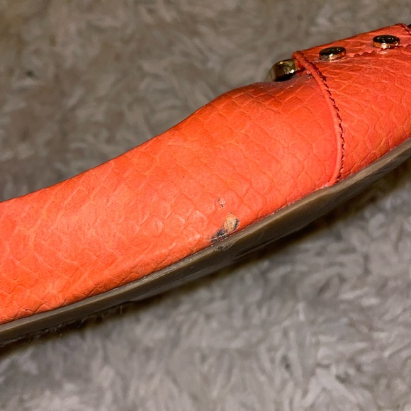 HUGE SALE!🎉Gorgeous Banana Repiblic Orange Tangerine Coral Flats with buckle - Picture 5 of 5